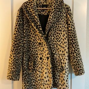 ASOS Cheetah Print Faux Fur Coat